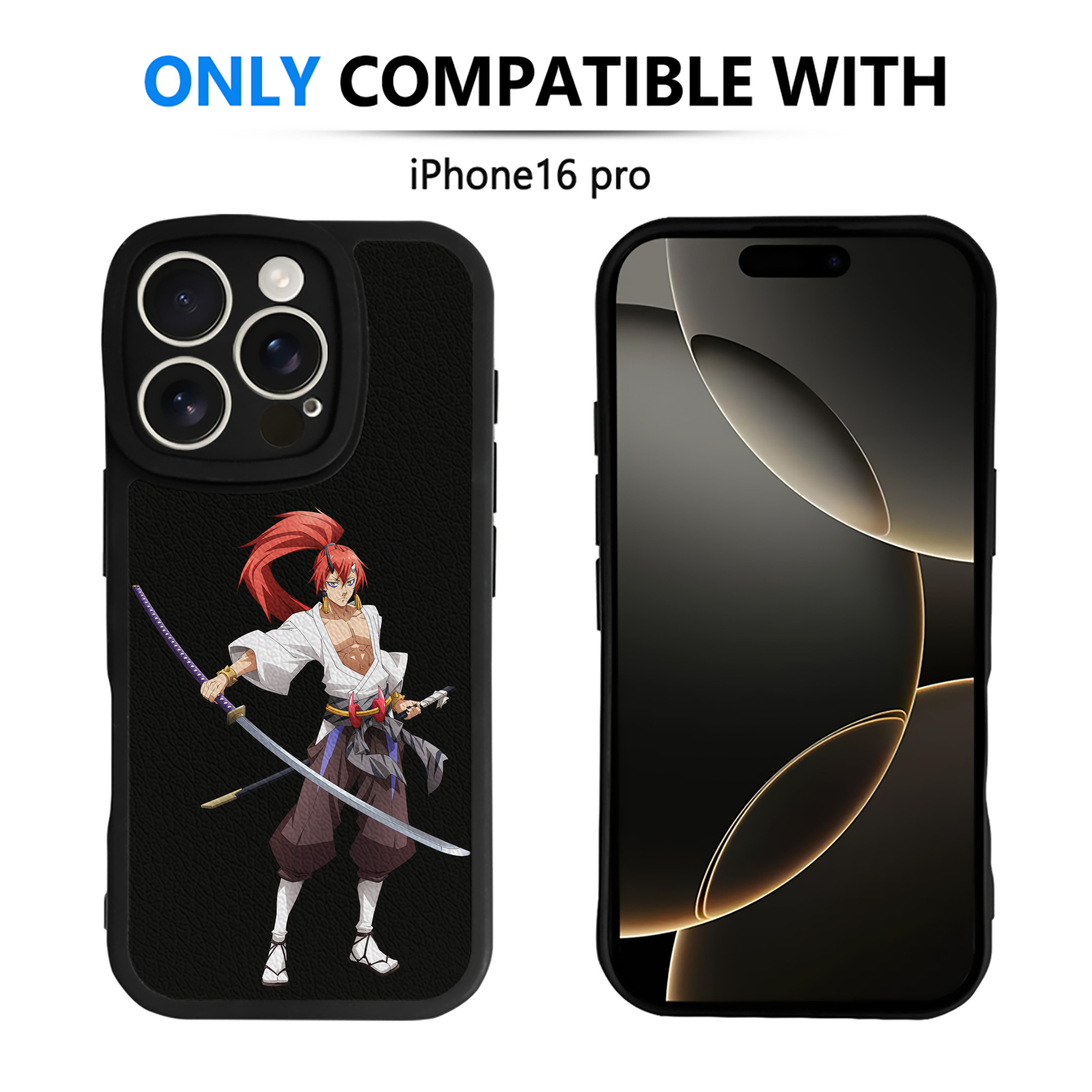 （画像用） 転スラ Regarding Reincarnated to Slime 【iPhone 16シリーズ対応】シリコンスマホケース（レザー調） 材質：シリコン